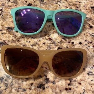 Tory Burch and goodr sunglasses pair! I’m used but great condition !